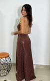 VESTIDO LONGO METALIZADO